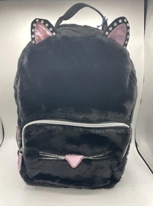 Mädchen Kunstfell Katzenrucksack - More Than Magic Black Cat - Schwarz Plüsch Rucksack - Bild 1 von 7