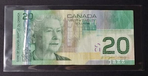 2004 Canada Banknote $20 Twenty Dollar Paper Money Fancy Broken Ladder 6779989 - Picture 1 of 3