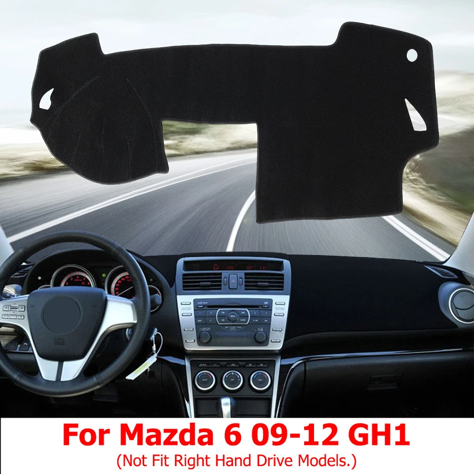 Protetor tapete tapete de carro painel capa almofada preta para Mazda 6 2009-2012 - Imagem 1 de 4