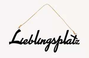 Letra PLAZO FAVORITO negro 22x7 cm colgante madera ancla decoración marítima mar Báltico - Imagen 1 de 1