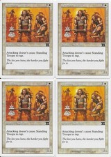 MTG: STANDING TROOPS 6th Edition COMMON; played, Excellent condition x4