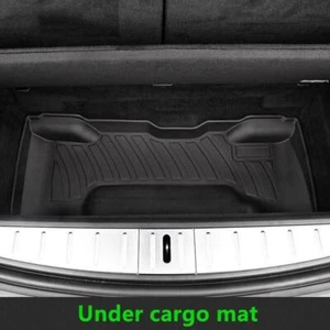 TPE Black Front Frunk Rear Trunk Cargo Liner Pad Mat For Tesla Model X 2016-2020 - Picture 1 of 4