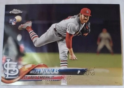 2018 Topps Chrome Update #HMT7  - ROOKIE MILES MIKOLAS/St. Louis Cardinals - Image 1 of 2