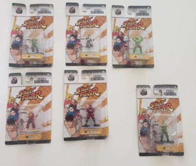 Street Fighter Nano Metalfigs Lote de 6 Bisonte Guile (2x) Ken Chun LI Blanka Foto 1 de 4