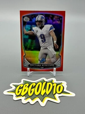 Bowman - Matthew Stafford #101 2014 refractor rojo/25 Foto 1 de 2