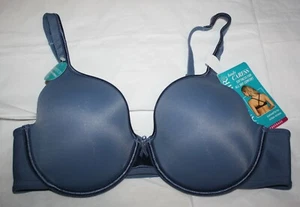 NUEVO CON ETIQUETAS SUJETADOR VANITY FAIR carrocería caricia cobertura completa entrecruzado 75335 AZUL OSCURO - Imagen 1 de 6