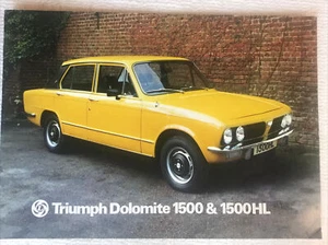 Triumph Dolomite 1500 & 1500HL 1977 Brochure /Catalogue - Picture 1 of 8