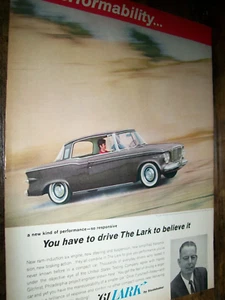 1961 Studebaker Lark large-magazine car ad "...drive the Lark to believe it." - Picture 1 of 1
