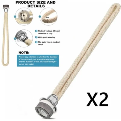 2PCS Replacements Home Fragrance Oil Lamp Wick for Catalytic Burner Core Head - Image 1 of 4