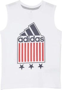 Adidas Boy's Cotton Sleeveless Tee 21 Size 6 Little - Picture 1 of 1