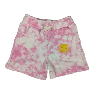 Cat & Jack Shorts Girls 2T Toddler Pink White Tie-Dye Cotton Knit Brand New NWT - Picture 1 of 8