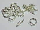 12 Sets Multi Strand Metal Silver Tone Toggle Clasps 18mm Jewellery Making
