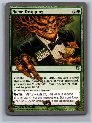 Magic The Gathering Unhinged Name Dropping #103/140 MTG TCG CCG - Image 1 of 2