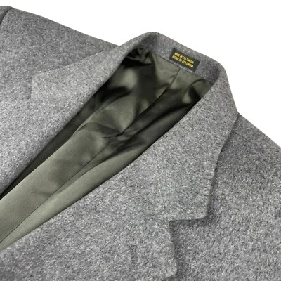 Blazer gris de 2 botones de franela de pelo/lana camel Stafford para hombre • 48R Foto 1 de 4