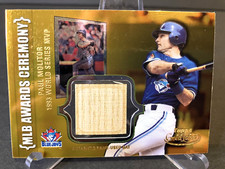 2002 Topps Gold Label MLB Game Used Bat Relic Gold Paul Molitor Blue Jays