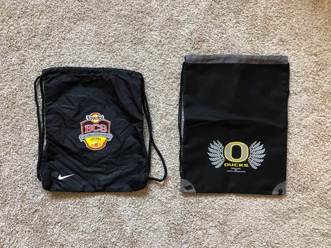Oregon Ducks Backpack Nike 2 Bags Lot Natty 2010 Holiday Bowl 2008 Cover