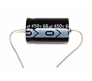 5pc Electrolytic Capacitor GHA Axial 2000hr +105℃ RoHS 68uF 450V φ18x31mm SC - Picture 1 of 1