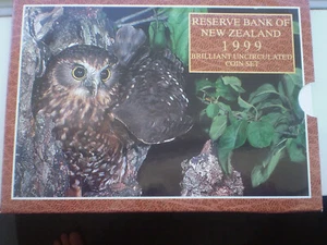 New Zealand - 1999 - Brilliant Uncirculated Coin Set- Morepork Owl - Picture 1 of 2