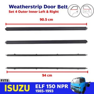 For Isuzu ELF NPR NKR Truck 1985-93 Weatherstrip Door Belt Out-In Set 4 Long Z09 - Picture 1 of 8