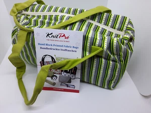 Bolso de mano Knit Pro, aprox. 25 x 15 x 15 cm, Hand Block Printed Fabric #6367 - Imagen 1 de 1