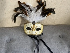 Stunning Venetian Masquerade Ball Half Mask New & Unused - Picture 1 of 7