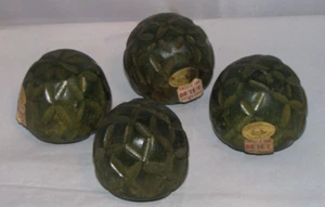 Vtg Mid Century MONKEY POD Wooden Decorative Fruit 4 Pieces - Picture 1 of 3