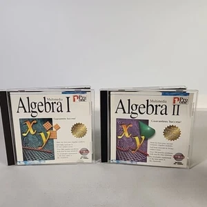 Multimedia Algebra 1 and 2 Middle School Math CD-ROM by Pro One Windows 95 Users - Picture 1 of 3