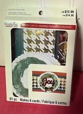 Recollection Wreath Card Kit  Makes 6 Christmas Cards  61 Pieces Joy