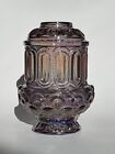 Vintage LE Smith Moon and Stars Iridescent Amethyst Fairy Lamp