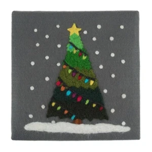 Kit de fieltro con aguja Trimits con marco: árbol de Navidad - Imagen 1 de 3