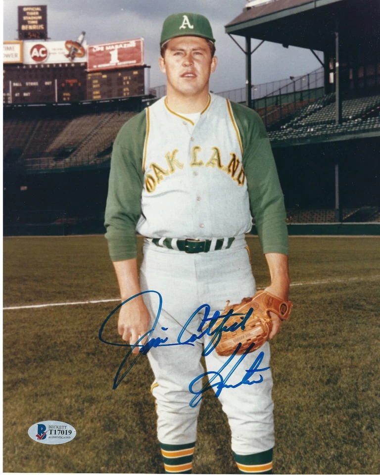 Jim Catfish Hunter Oakland A's Signed 8x10 Photo Beckett - Image 1 of 1
