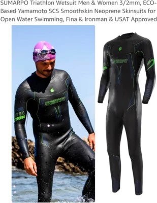 Traje de neopreno de triatlón SUMARPO para hombre y mujer 3/2 mm basado en ECO Yamamoto - XS Foto 1 de 4