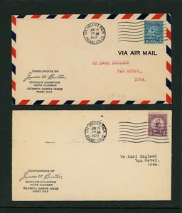 1932 FDC Scott #718-88 719 C.S. Thompson 1st Cachet VF Cover Winter Olympics 3 - Picture 1 of 2