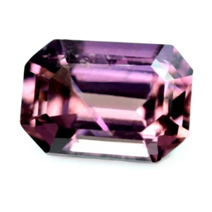 Certified 0.37ct Natural Unheated Purple Sapphire VVS Untreated Emerald 4.6x3 mm - Picture 1 of 2