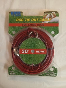 Titan Tie Out Kabel 30' schwer für große Hunde Hund Garten Leine stark verwicklungsfrei - Bild 1 von 4