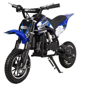 New Blue Gas Powered 51CC 2-Stroke Mini Dirt Bike for Youth Kids Motorbike - Picture 1 of 3