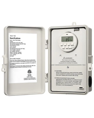 DEWENWILS Pool Pump Timer, Digital Timer Box,7-Day 20 ON/Off Programmable Timer