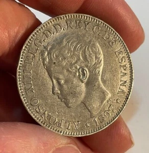 Filipinas - Peso de plata grande 1897 - Popular y bonito - Imagen 1 de 5