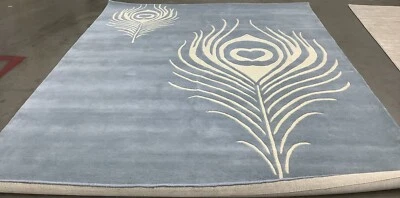 Alfombra AZUL CLARO/MARFIL 7'-6" x 9'-6" defecto, precio reducido 1172678081 SOH704B-8 Foto 1 de 4