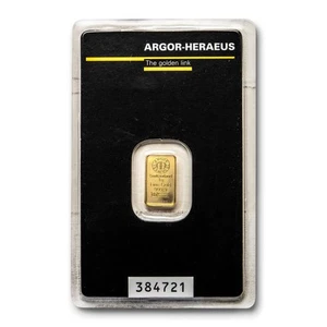1 gram Gold Bar - Argor-Heraeus (In Assay) - Picture 1 of 3