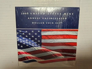 2008 U.S. Mint Annual Uncirculated Dollar Coin Set W/OGP and Coa-- Mint Sealed - Picture 1 of 2