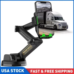 Phone Holder Mount Heavy Duty Truck Car Dashboard Windshield Long Anti-Shake - Picture 1 of 7