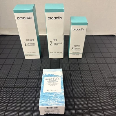 Proactiv Acne Kit – Benzoyl Peroxide Wash, Toner & Spot Treatment & Centella Sun - Image 1 of 4