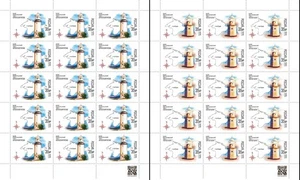 Russia 2020 Yenikalsky lighthouse. Meganom Lighthouse (MNH OG **) set of 2 M/S - Picture 1 of 1