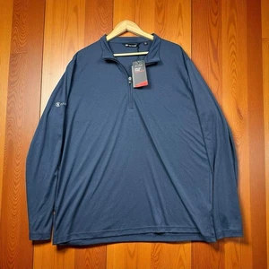 Travis Mathew XXL Prestige Pure Performance Golf Quarter Zip Blue Nwt Men's - Picture 1 of 14