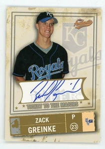 2005 Fleer Authentix ZACK GREINKE Kansas City Royals AUTO 219/250 - Picture 1 of 1