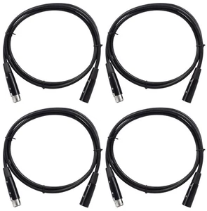 4 Rockville RDX5M5 5' 5-Pin Male-Female DMX Lighting Cables 100% Copper - Picture 1 of 2