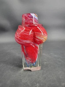 Beautiful Multicolor Hand-Blown Murano-Style Art Glass Vase - Heavy - 7.75" Tall - Picture 1 of 24