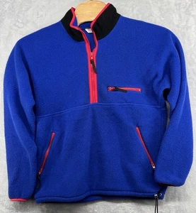 Vintage USA WearGuard 1/2 Half Zip Fleece Jacket Blue Red Men’s Size M - Picture 1 of 5