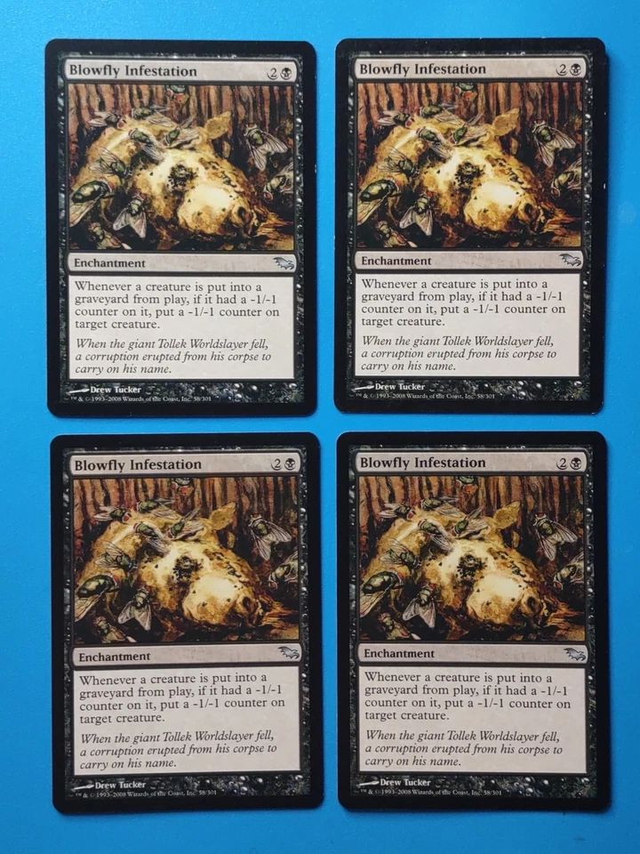 MTG 4x Blowfly Infestation x4 LP Shadowmoor Magic Playset - Image 1 of 1